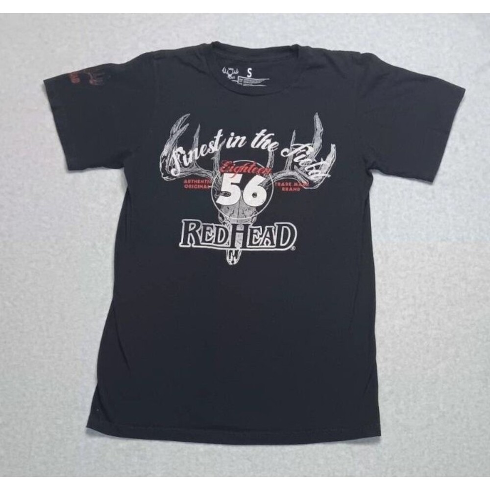 Redhead Short Sleeve Shirt Womens Size Small "Finest In The Field" Black Deer 56